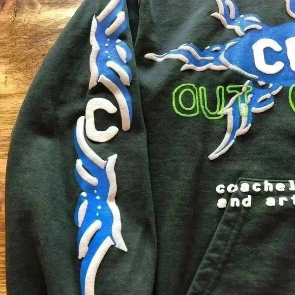 Coachella 2022 Cactus Plant Flea Market Weekend 2 Olive Green Hoodie Sweater - Picture 5 of 16